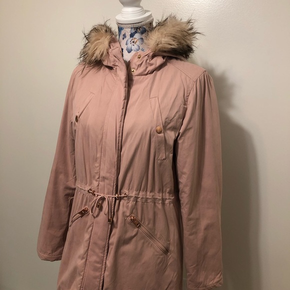 Atmosphere light pink cargo winter coat size 6 - Picture 2 of 8